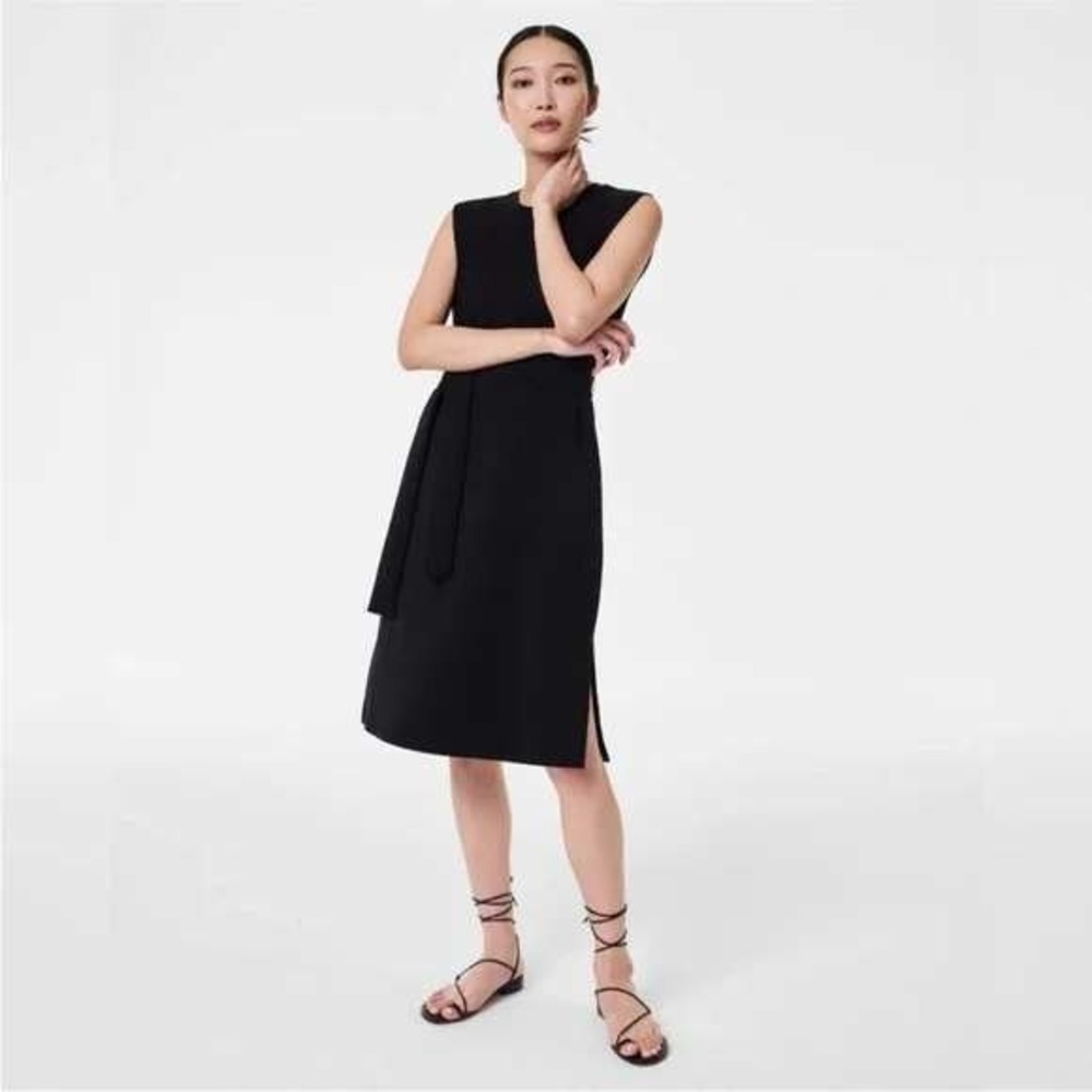 Spanx AirEssentials belted tank dress size M black athleisure
